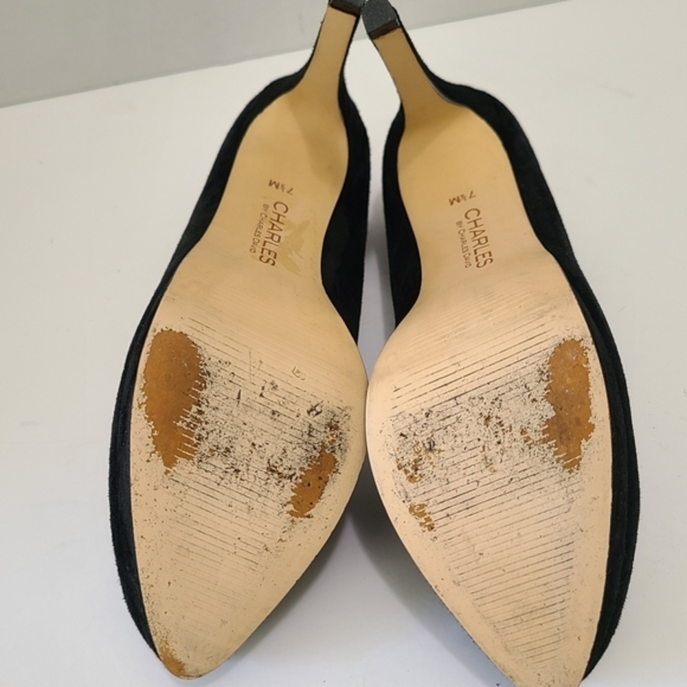 Black Charles David Suede Platform Heels Size 7.5 - Picture 5 of 6